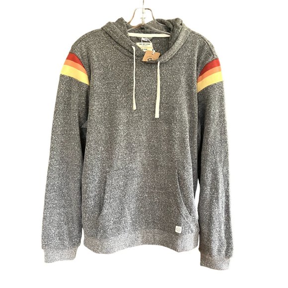 Marine Layer Other - Men's Marine Layer Banks Pullover Respun Eco Fleece Hoodie Heather Gray M Retro